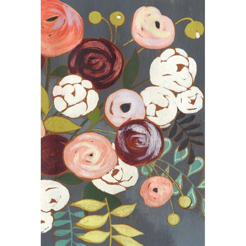 Wistful Bouquet I White Modern Wood Framed Art Print by Popp, Grace
