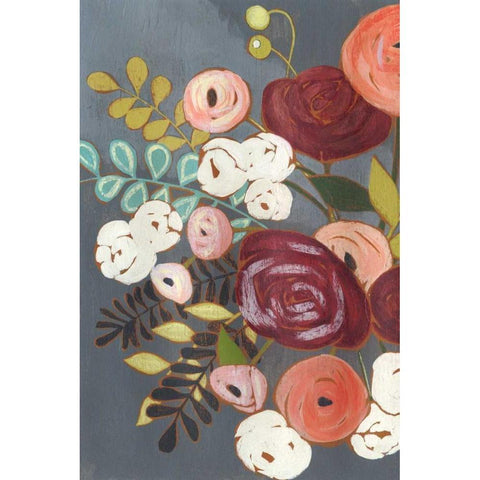 Wistful Bouquet II Black Modern Wood Framed Art Print by Popp, Grace