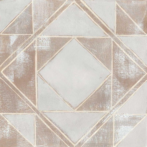 Geometric Veil II Gold Ornate Wood Framed Art Print with Double Matting by Popp, Grace