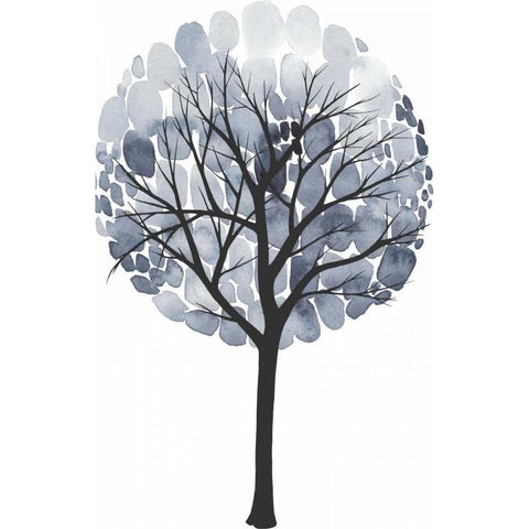 Midnight Elm I Black Modern Wood Framed Art Print with Double Matting by Popp, Grace