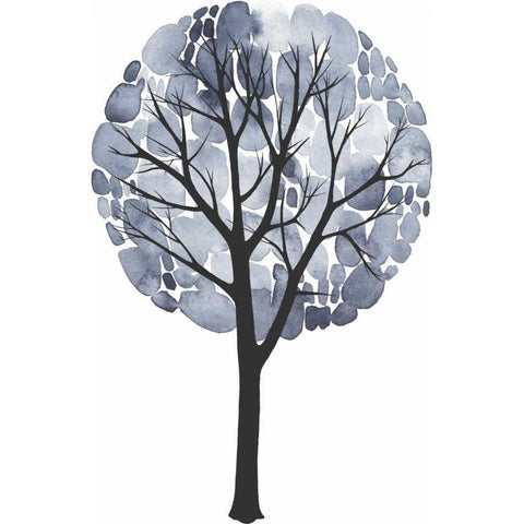 Midnight Elm II Black Modern Wood Framed Art Print with Double Matting by Popp, Grace