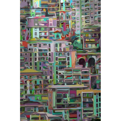Stack I White Modern Wood Framed Art Print by Burghardt, James
