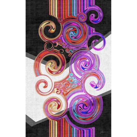Twirl II Black Modern Wood Framed Art Print by Burghardt, James
