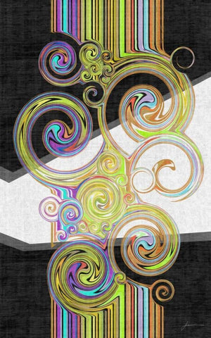 Twirl IV White Modern Wood Framed Art Print with Double Matting by Burghardt, James
