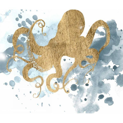 Gilded Splash II Black Modern Wood Framed Art Print by Popp, Grace