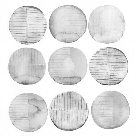 Soft Circles II Black Modern Wood Framed Art Print with Double Matting by Popp, Grace