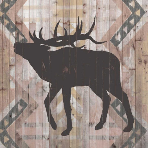 Southwest Lodge Animals I Black Modern Wood Framed Art Print by Vision Studio
