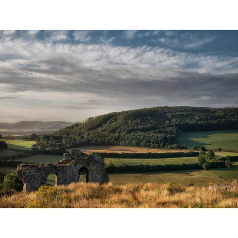 Ireland Ruins White Modern Wood Framed Art Print by Burchett, P.H.