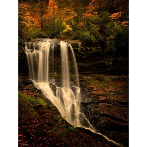 Dry Falls Gold Ornate Wood Framed Art Print with Double Matting by Burchett, P.H.