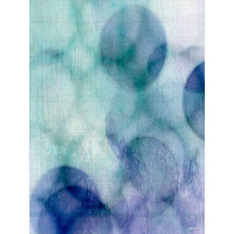 Moody Blue II Black Modern Wood Framed Art Print by Butler, John