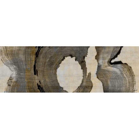Cedar Round II Black Modern Wood Framed Art Print by Butler, John
