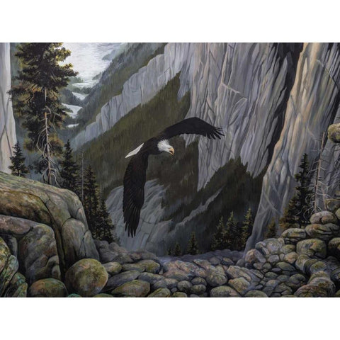 Soaring High I Black Modern Wood Framed Art Print with Double Matting by Lynnsy, B.