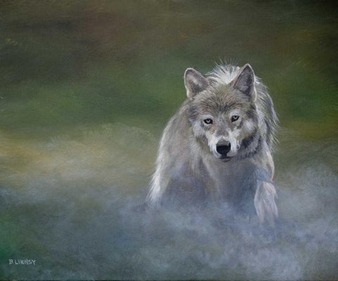 Misty Wild I Black Ornate Wood Framed Art Print with Double Matting by Lynnsy, B.