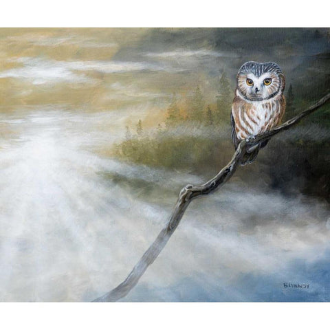 Misty Wild II Black Modern Wood Framed Art Print by Lynnsy, B.