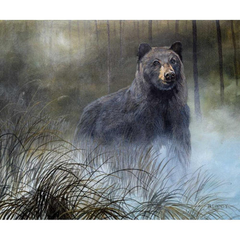 Misty Wild III Black Modern Wood Framed Art Print with Double Matting by Lynnsy, B.
