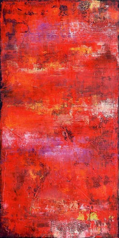 Red Door II Black Ornate Wood Framed Art Print with Double Matting by Ashley, Erin
