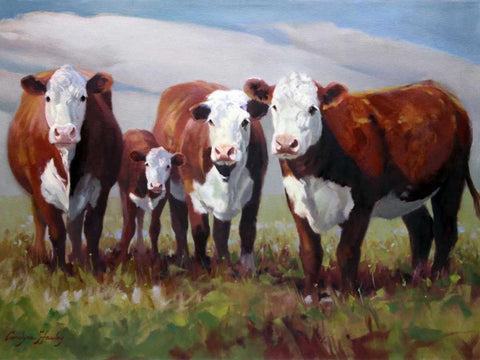 Home on the Range Black Ornate Wood Framed Art Print with Double Matting by Hawley, Carolyne