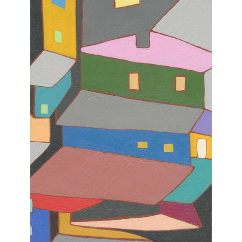 Rooftops in Color IV Gold Ornate Wood Framed Art Print with Double Matting by Galapon, Nikki