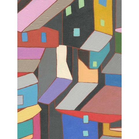 Rooftops in Color V Gold Ornate Wood Framed Art Print with Double Matting by Galapon, Nikki