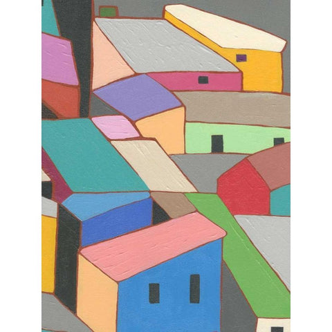 Rooftops in Color VII Black Modern Wood Framed Art Print by Galapon, Nikki