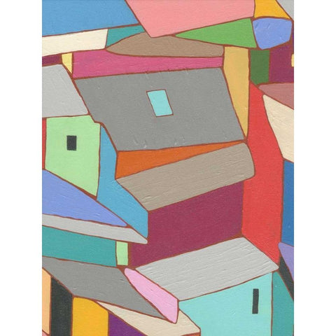 Rooftops in Color XI White Modern Wood Framed Art Print by Galapon, Nikki