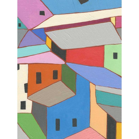 Rooftops in Color XII Black Modern Wood Framed Art Print by Galapon, Nikki