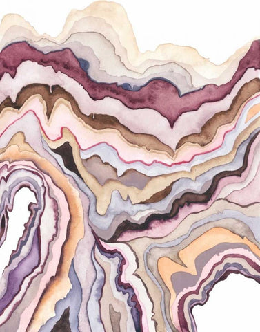 Quartz Lore I White Modern Wood Framed Art Print with Double Matting by Popp, Grace