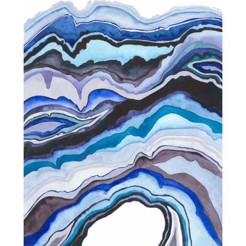 Quartz Lore II Black Modern Wood Framed Art Print with Double Matting by Popp, Grace