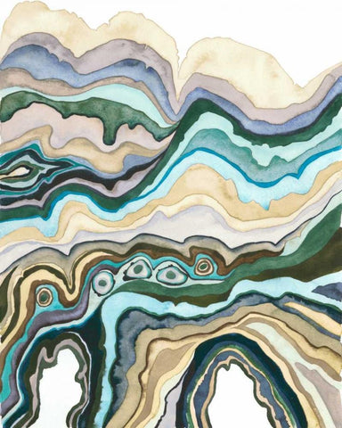 Quartz Lore IV White Modern Wood Framed Art Print with Double Matting by Popp, Grace