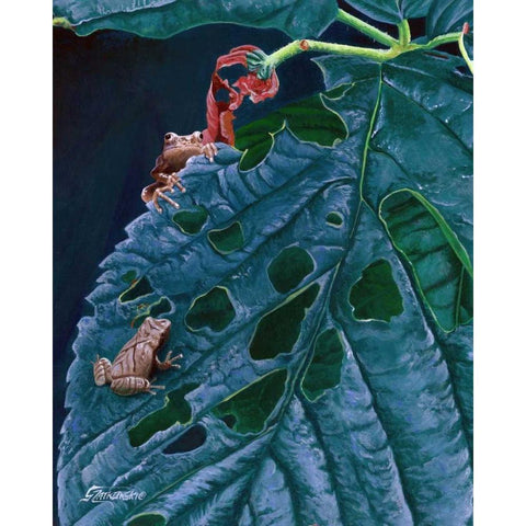 Spring Peepers I Black Modern Wood Framed Art Print by Szatkowski, Fred