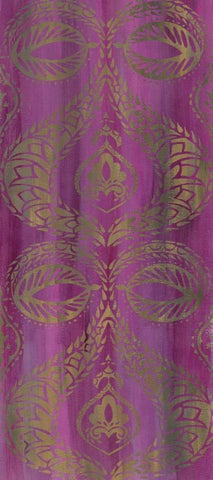 Purple Arabesque I White Modern Wood Framed Art Print with Double Matting by Zarris, Chariklia