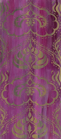 Purple Arabesque II Black Ornate Wood Framed Art Print with Double Matting by Zarris, Chariklia