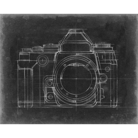 Camera Blueprints IV Gold Ornate Wood Framed Art Print with Double Matting by Harper, Ethan