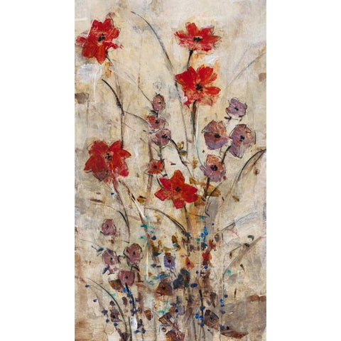 Floral Wash I White Modern Wood Framed Art Print by OToole, Tim