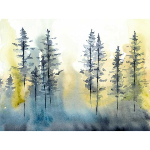 Shadow Forest I Black Modern Wood Framed Art Print by Zarris, Chariklia