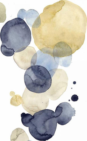 Asteroid Drift I White Modern Wood Framed Art Print with Double Matting by Popp, Grace