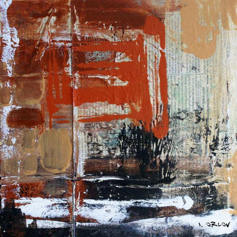 Urban Space I White Modern Wood Framed Art Print with Double Matting by Orlov, Irena