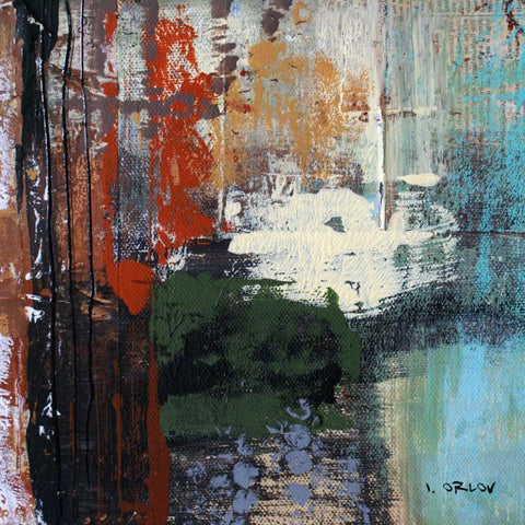Urban Space III Black Modern Wood Framed Art Print with Double Matting by Orlov, Irena
