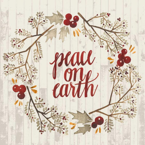 Rustic Christmas V White Modern Wood Framed Art Print with Double Matting by Popp, Grace