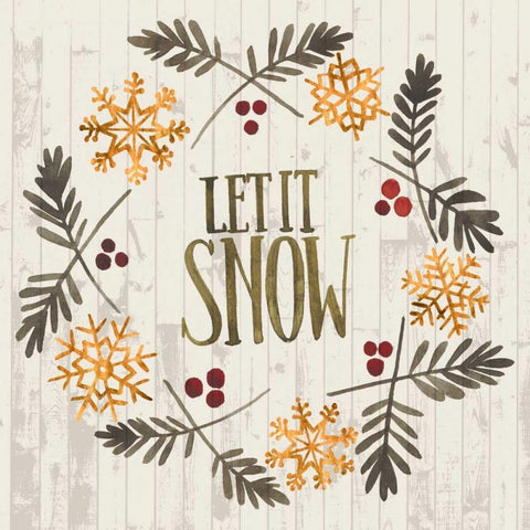 Rustic Christmas VI Black Ornate Wood Framed Art Print with Double Matting by Popp, Grace