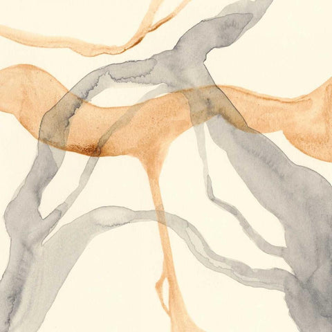Rivulets I Gold Ornate Wood Framed Art Print with Double Matting by Stramel, Renee W.