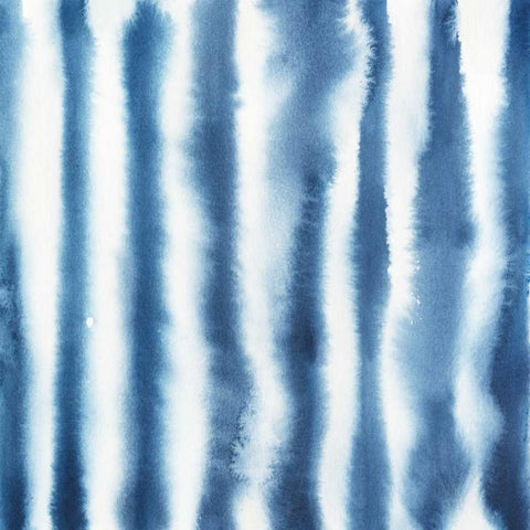Indigo Bleed IV Black Modern Wood Framed Art Print with Double Matting by Popp, Grace