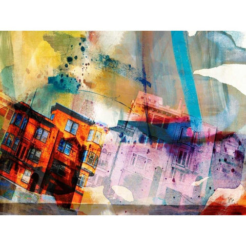 San Francisco Buildings III Black Modern Wood Framed Art Print by Jasper, Sisa