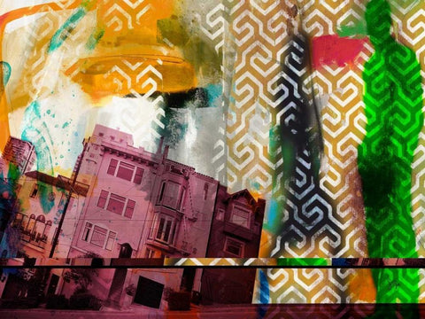 San Francisco Buildings IV White Modern Wood Framed Art Print with Double Matting by Jasper, Sisa