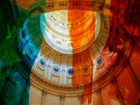 Denver Capitol I White Modern Wood Framed Art Print with Double Matting by Jasper, Sisa