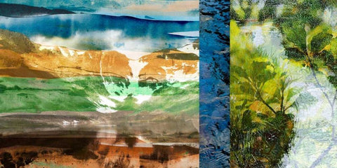 Denver Panorama II White Modern Wood Framed Art Print with Double Matting by Jasper, Sisa