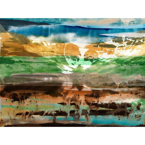 Mountain Abstract II Black Modern Wood Framed Art Print by Jasper, Sisa