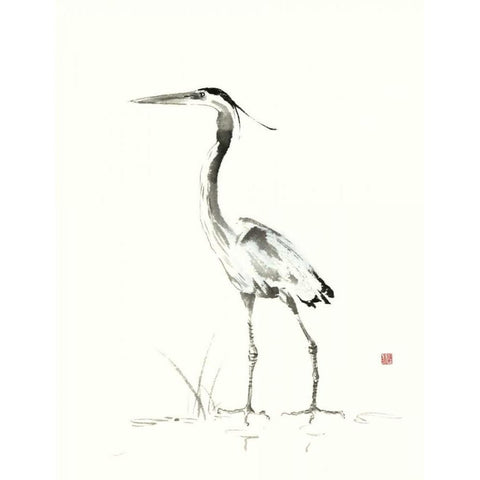 Evening Watch II Gold Ornate Wood Framed Art Print with Double Matting by Rae, Nan