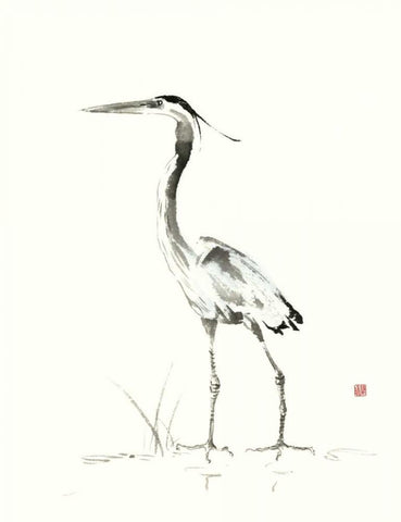 Evening Watch II White Modern Wood Framed Art Print with Double Matting by Rae, Nan