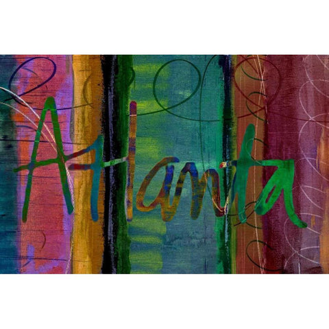 Abstract Atlanta White Modern Wood Framed Art Print by Jasper, Sisa